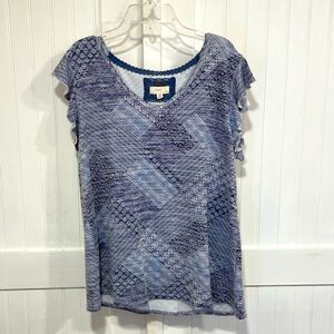 Cupio short sleeve, blue, stretchy, soft, short sleeve top size L
